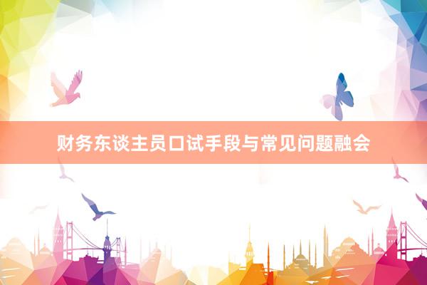 财务东谈主员口试手段与常见问题融会